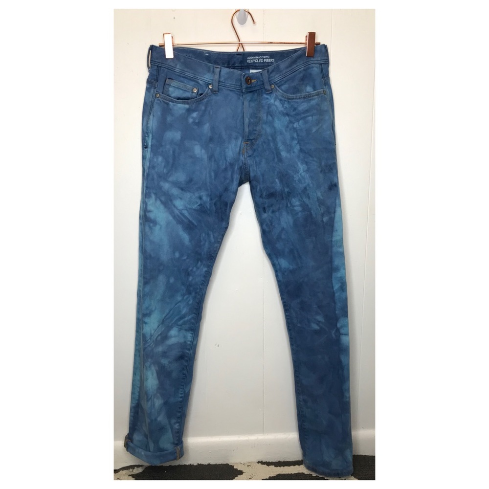 H&M | Recycled Denim Slim Low Waist Jeans two tone